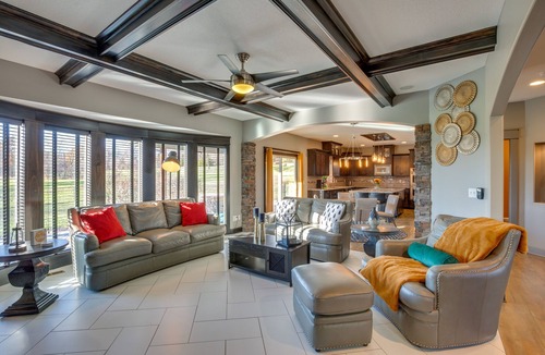 Jackson County House | Luxe Missouri Getaway w/Hot Tub & Fire Pit!