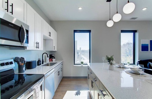 Cleveland Apartment | Luxury 2 Bed/2 Bath | CLE Clinic | Free Garage