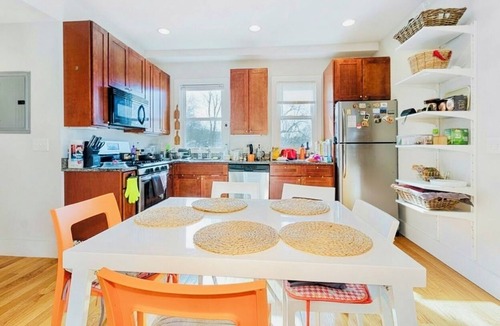 Jamaica Plain Apartment | Modern 3BR w/a home offices 10 min walk from T