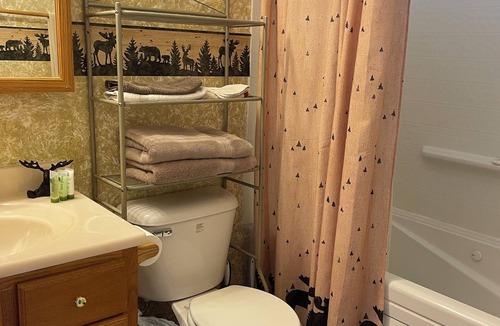 Cohoe Hotel | Moose Is Inn Room 2- Two double beds with a balcony view