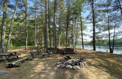 Penobscot County Cabin | Moose's Lair 1 Bed/1 Bath Charming Rustic Log Cabin