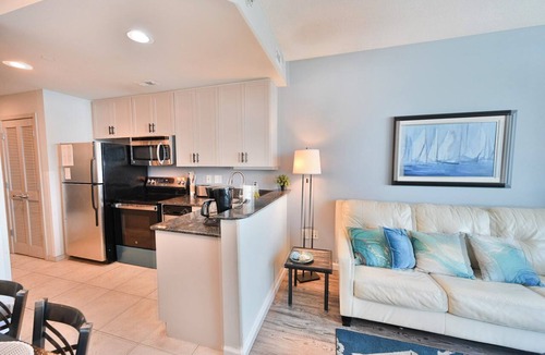 Downtown Myrtle Beach Condo | Newly Renovated Ocean Front Condo, Modern Deco, Central MB 50” Smart TV,