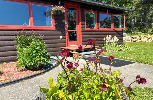 Juneau House | Oceanfront cabin out the road and steps to the beach