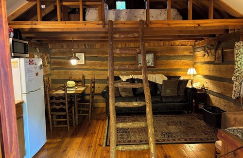 Leopold Cabin | Original 1850's log cabin butted up to the Hoosier National Forest.