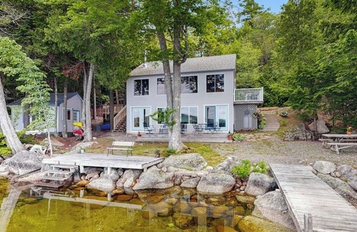 Otis House | Peaceful Lakefront Escape with Outdoor Dining, Beach Access, Deck & Firepit