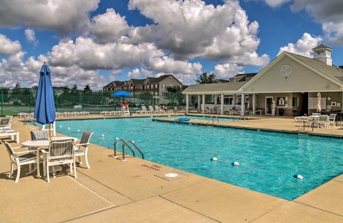 Villages of Five Points House | Porch & Community Perks: Walkable Lewes Condo