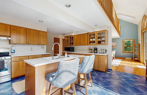 South Casco House | Private beach and dock: Beautiful views, dog friendly, large deck, mooring & AC