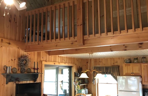 Shapleigh Cabin | Quiet secluded log cabin; the cabin is part of a 37 acre waterfront complex.