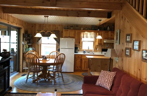 Shapleigh Cabin | Quiet secluded log cabin; the cabin is part of a 37 acre waterfront complex.