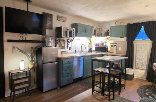 Camptown Apartment | Quiet, whimsical country apartment with a private deck. Pets welcome.
