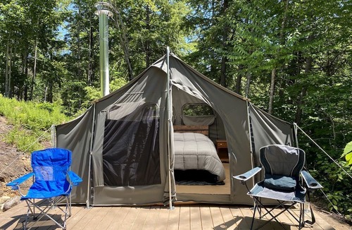 Wakefield RV Rental | Reconnect with Nature at this Glamping Tent in East Wakefield, New Hampshire