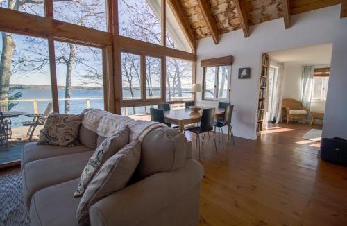 Waldoboro House | Remodeled Waterfront Home with Wraparound Deck, Water Views, & Beach Access
