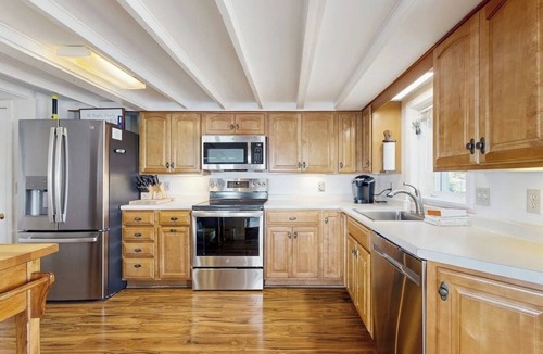 Alton Bay House | Renovated home with a water view, washer/dryer, full AC & deck