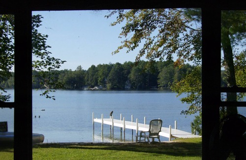 Moultonborough House | Sandy waterfront, grass yard, 40' private dock. Last prime foliage week remains!