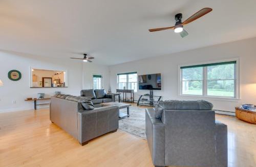 East Calais House | Secluded Family Getaway Near Stowe: Deck & Hot Tub