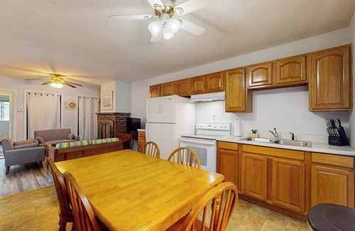 Cedar Bushes House | Second-floor home with Manomet Beach access, deck, firepit & outdoor space