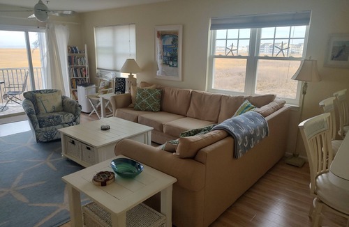 Ocean View Condo | Second story condo with beautiful and relaxing views of Indian River Bay!