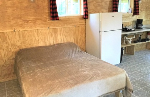 Victor Hotel | Sleeps up to 4, kitchenette, full bathroom, fire ring/picnic table, air conditioned/heated.