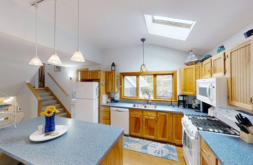 Orrs Island House | Spacious 5 bedroom home just a short walk to local beach and ocean views from the upper decks!