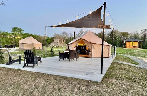 Tahlequah House | Stunning Bell Tent on a Beautiful Gated Property with Incredible River Views and River Access in Tahlequah, Oklahoma