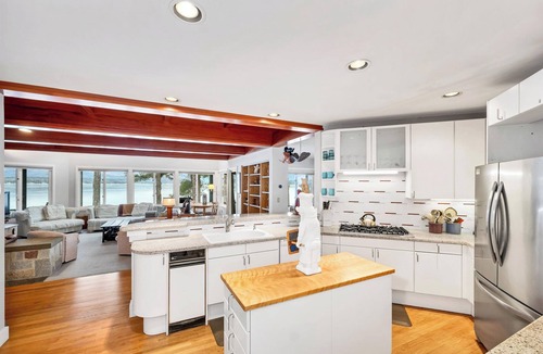 Hebron House | Stunning Newfound Lake Waterfront Home with Private Beach & Dock!