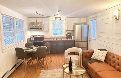 Alton Bay House | Stylish 2BR Retreat w/Sunroom + Fireplace Near Gunstock. Across from Lake Winnie