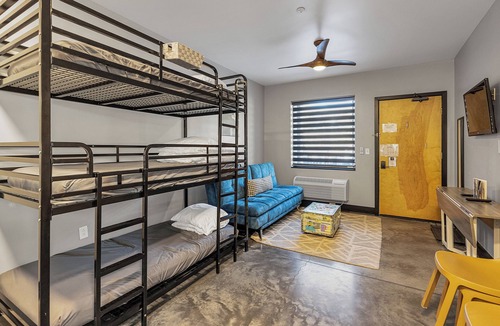 Pacific Hotel | Suite with kitchen near Six Flags and the St. Louis area in The Landing Hub Hotel with onsite activities