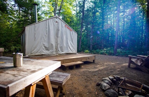 Weld RV Rental | Tentrr State Park Site - Maine Mount Blue State Park - Wooded Site - Single Camp