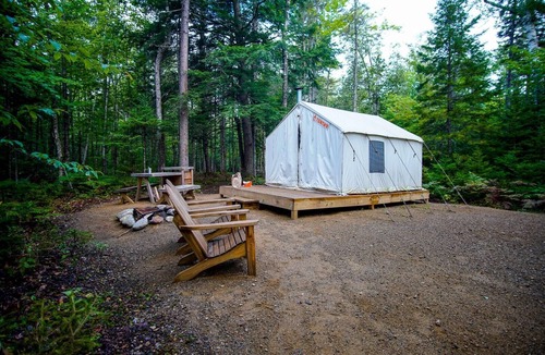 Weld RV Rental | Tentrr State Park Site - Maine Mount Blue State Park - Wooded Site - Single Camp