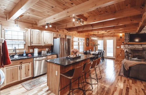 Carbon Hill Cabin | The Burrow Lodge! Pet Friendly! Hot Tub! Sleeps 16