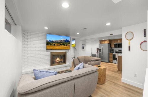 Orem Condo | The Sunny Nest | Workspace, Kitchen & Fiber