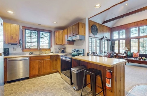 South Casco House | Tranquil Lakefront Retreat with large outdoor patio, beach and Stunning Views