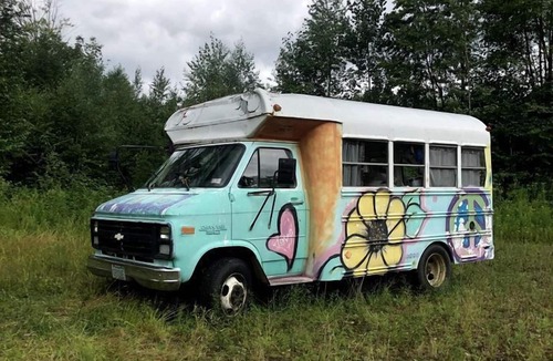 Chatham House | Vintage Short Bus Vacation Rental Nestled in the Forest near North Conway, New Hampshire