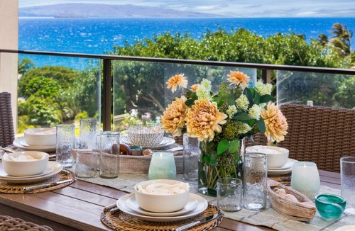 Wailea Apartment | Wailea Beach Villas Oceanfront 3 BR Sleeps 6 Villas Luxury Beachfront Living Complimentary Car with 6 Nights WBV-PH412 by KBM