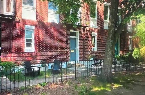 Fells Point House | Waterfront area with gated front yard gated parking