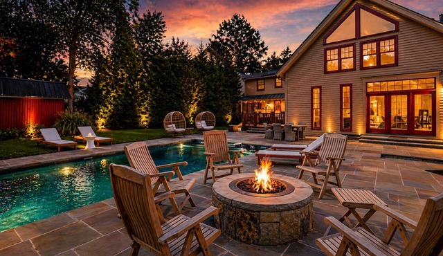 2 Beautiful Homes, 1 Stunning Retreat: Pool HotTub Pizza Oven + Near Beach & NYC