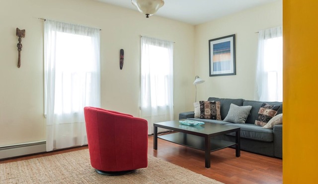 3 bedroom apartment next to T stop/off street parking