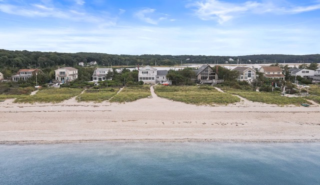 Beachfront Home-Fully Furnished. PRIVATE Beach Rights on L.I. Sound.