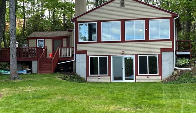 Beautiful lake house on Upper Mousam Lake, in Shapleigh, ME by Hubbard's Cove.