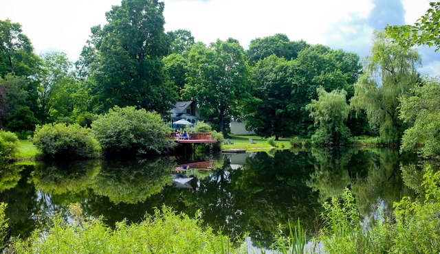 Blissful Farmhouse with Swim Pond & Vegetable Garden
