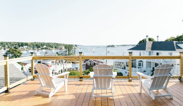 Boothbay Harbor 2 Room King Suite - Room 2 at Greenleaf Inn - Balcony, Harbor Views, Fireplace