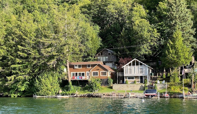 Breathtaking views from charming lakefront home on beautiful Lake George