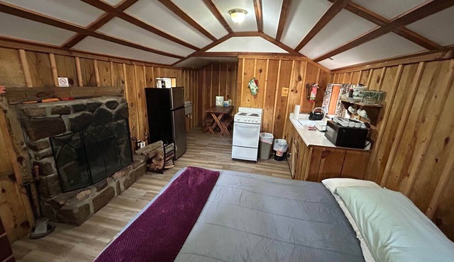 Cabin #7 - Rustic Studio with fireplace