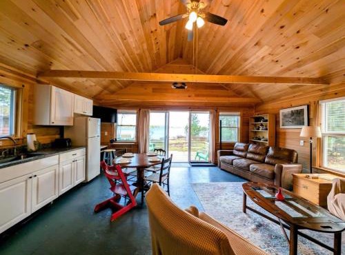 Cabin and Canvas Lakefront Retreat family beach 1dog fire pit