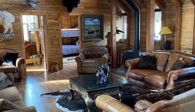 Cabin on 60 acre working horse ranch! Plus peacocks, goats &mini horses!