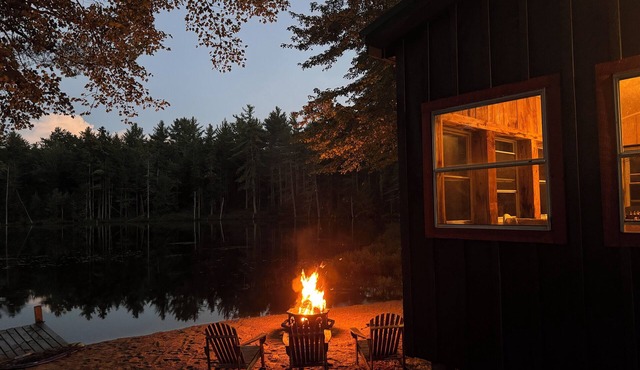 Cabin on a private lake + RV hookup. Surrounded by trails, lakes, and wildlife