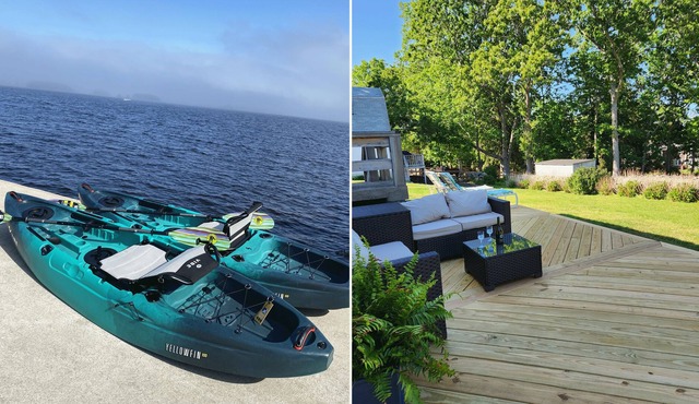 Coastal 4bdrm/3bath Farmhouse with Water Access, Kayaks, Deck, Hammock, Grill