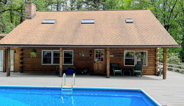 Cozy Log Cabin Retreat with Pool on 4 Acres