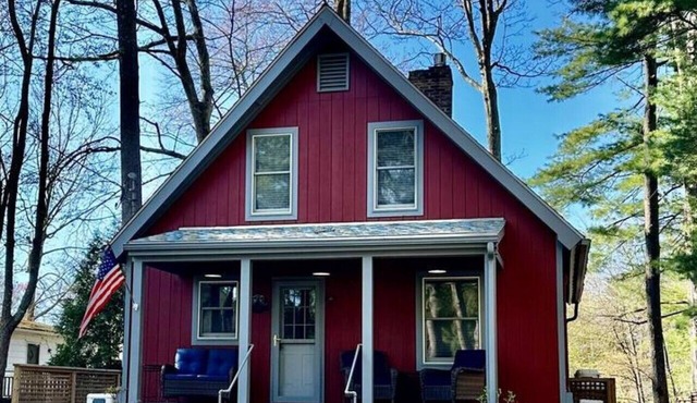 Cozy Red Cottage on Robinson Pond nestled between the Berkshires and Catskills.