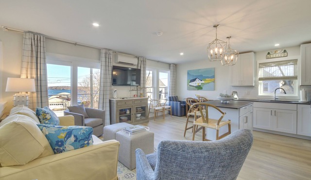 Deck w/Water Views: Quiet East Boothbay Retreat!
